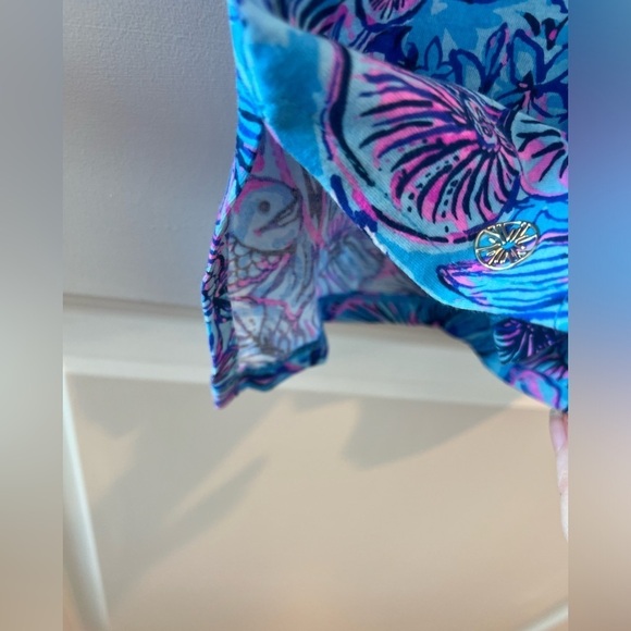 Lilly Pulitzer Meredith tshirt in Breakwater Blue Shells and Bells NWT - Picture 7 of 16